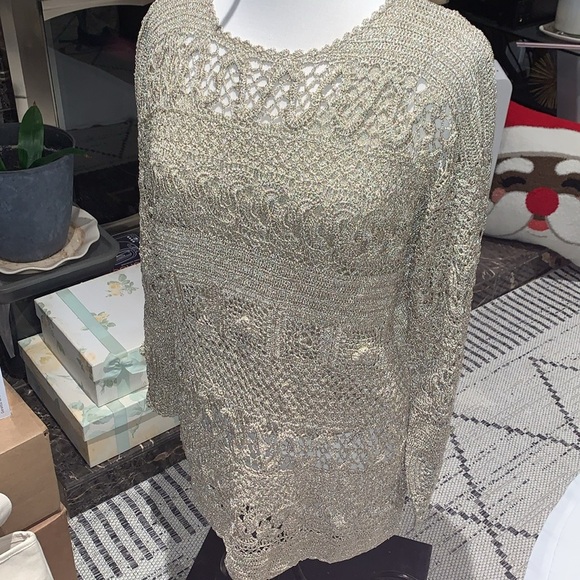 Vintage Gently Loved Crochet Tunic Set By Suzelle Please Note 2 Dif Sizes - Picture 6 of 11